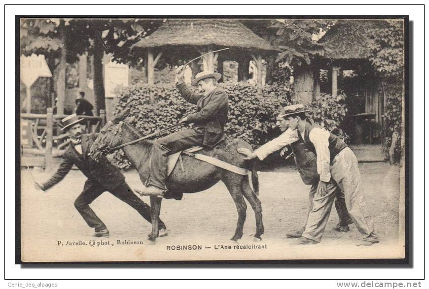 92 LE PLESSIS ROBINSON, âne Récalcitrant, CPA Ed EM 804, Bon état, Dos Vierge - Le Plessis Robinson