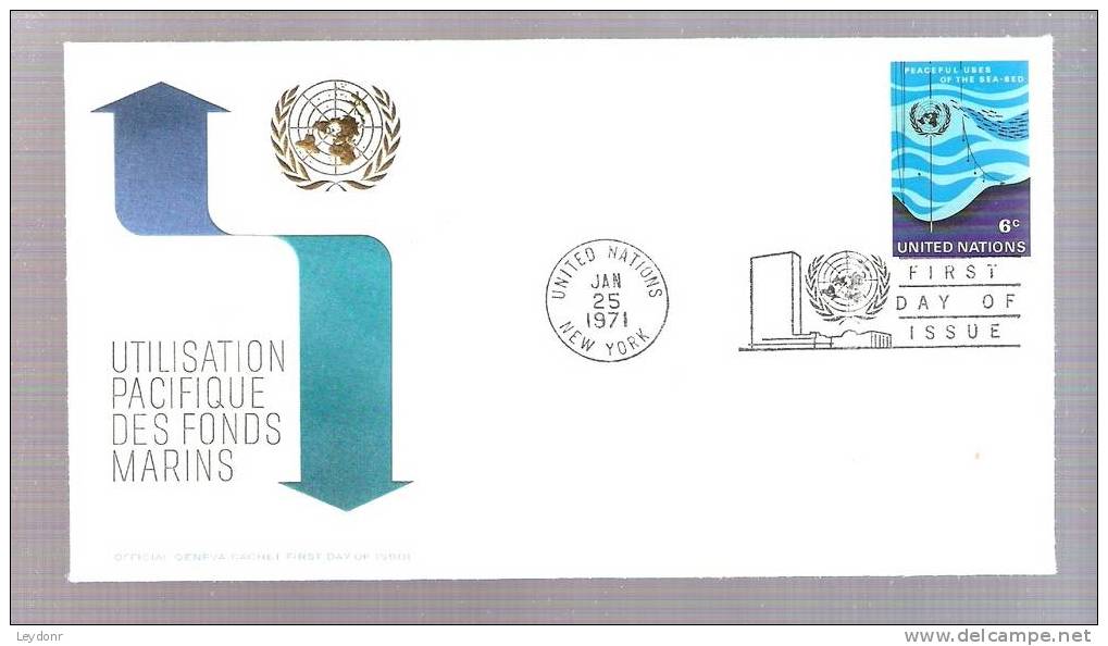 FDC Peaceful Uses Of The Sea-Bed 1971 - Other & Unclassified