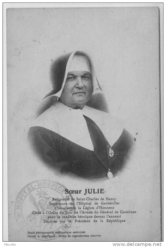 54 GERBEVILLER  SOEUR JULIE 2 CARTES - Gerbeviller