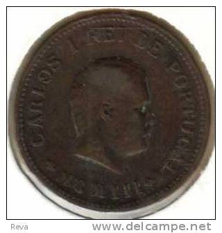 INDIA  PORTUGUESE 1/2  TANGA  EMBLEM  FRONT  KING HEAD BACK  1903 KM ? READ DESCRIPTION CAREFULLY !!! - Inde