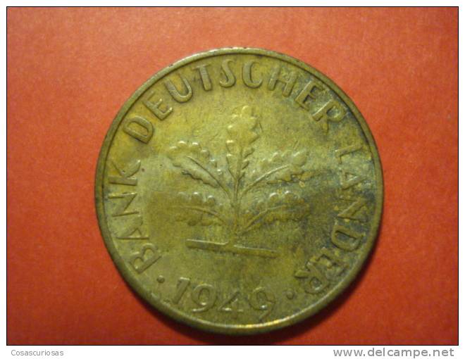 9150 DEUTSCHLAND GERMANY ALEMANIA  10 PFENNING LANDER      AÑO / YEAR  1949 D  BC+/FINE+ - 10 Pfennig