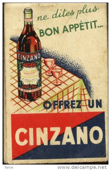 Calepin Publicitaire CINZANO ( Voir Les 2 Faces ) - Publicités