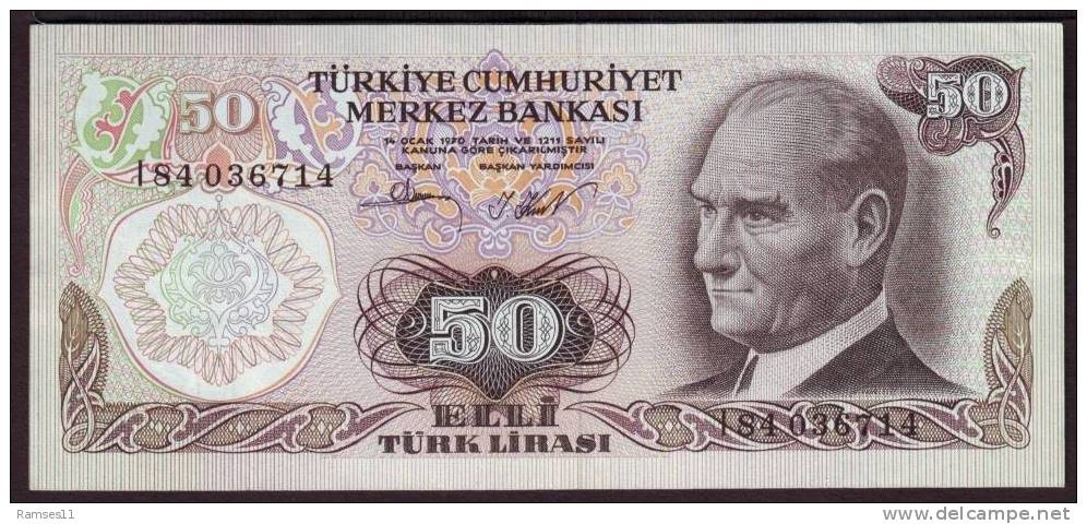 TÜRKEI / TURKEY - 50 Lirasi 1971 - Turquie