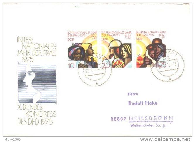 DDR / GDR - Mi-Nr 2019/2021 Zusammendruck Umschlag Echt Gelaufen / Cover Used (u014)- - Briefe U. Dokumente