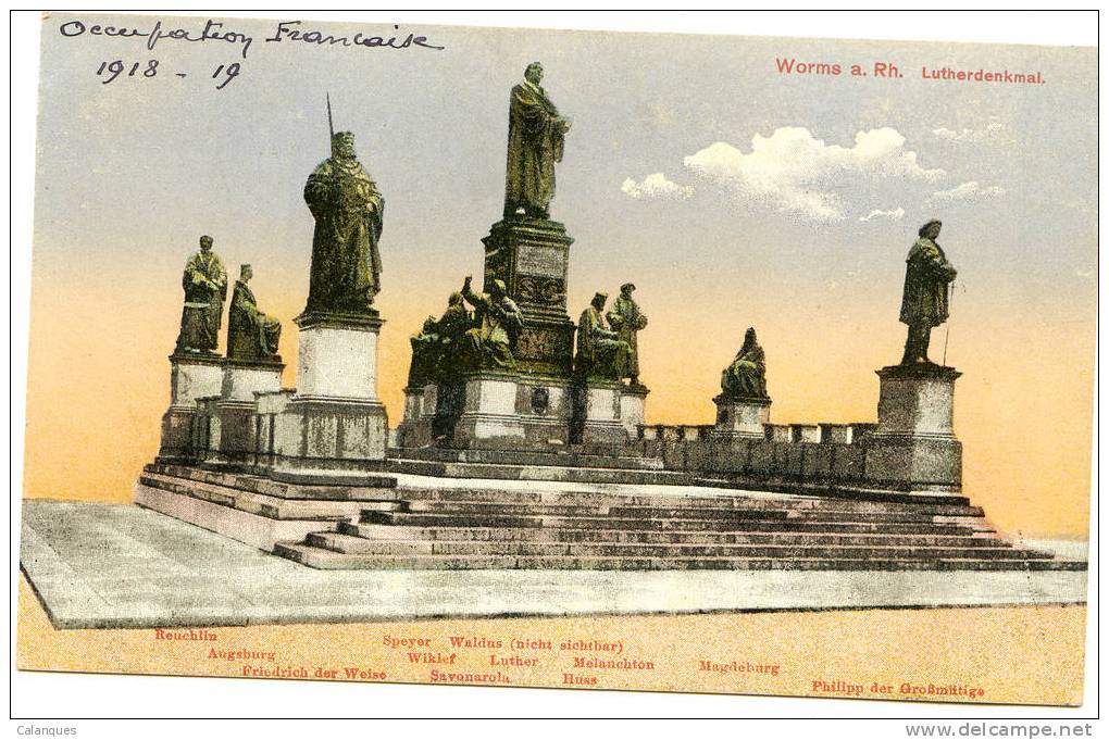 CPA Worms A Rheim - Lutherdenkmal - Worms