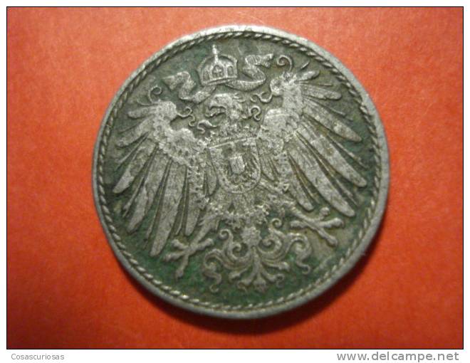 9172 DEUTSCHLAND GERMANY ALEMANIA    5   PFENNING      AÑO / YEAR  1913 J  RARE DATE   BC- / FINE- - 2 Pfennig