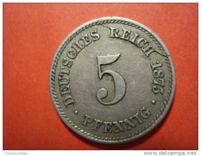 9174 DEUTSCHLAND GERMANY ALEMANIA    5   PFENNING      AÑO / YEAR  1875 C MBC+/ VF+ - 2 Pfennig