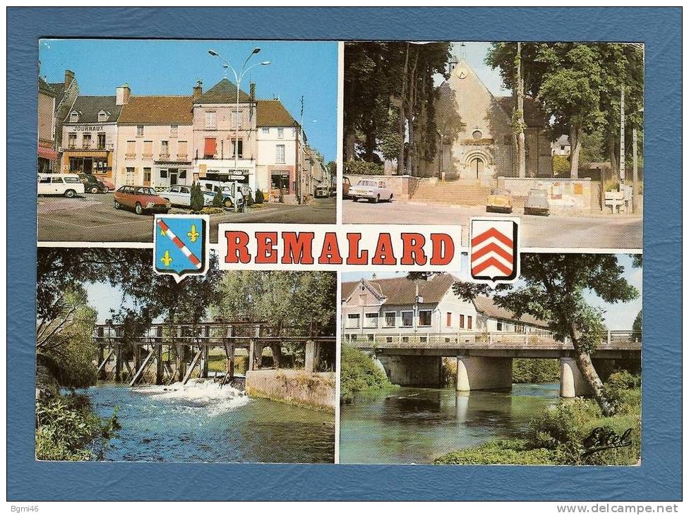 CPM...REMALARD  ( Orne )  Multi  Vue  1973 - Remalard