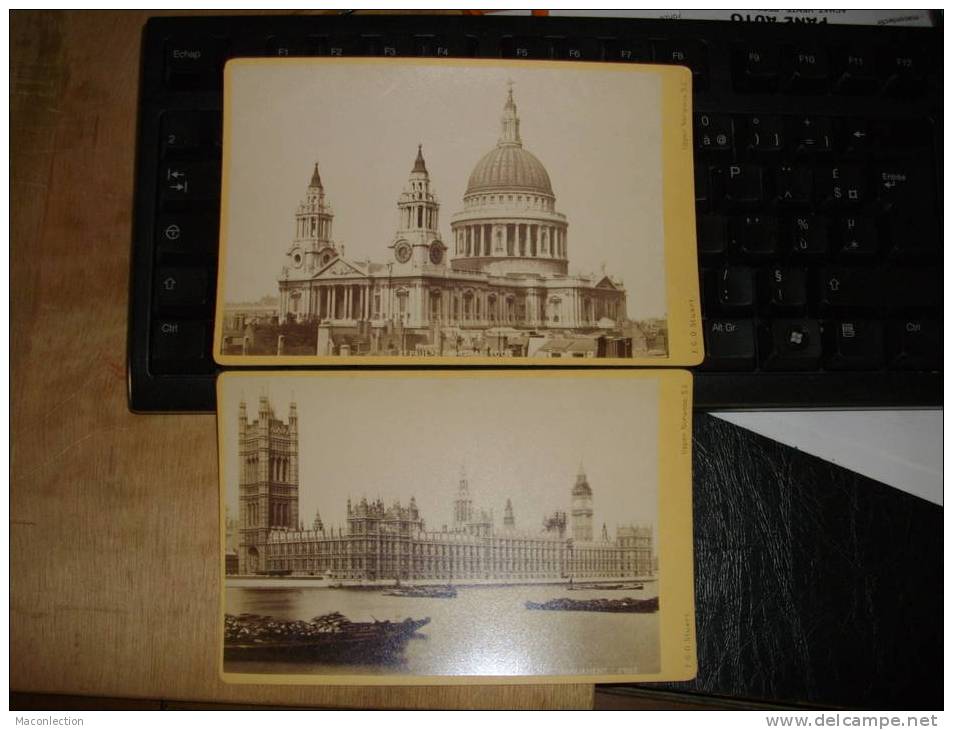 London Londres St Paul Cathedral / House Of Parliament  19EM Century Photography - Houses Of Parliament