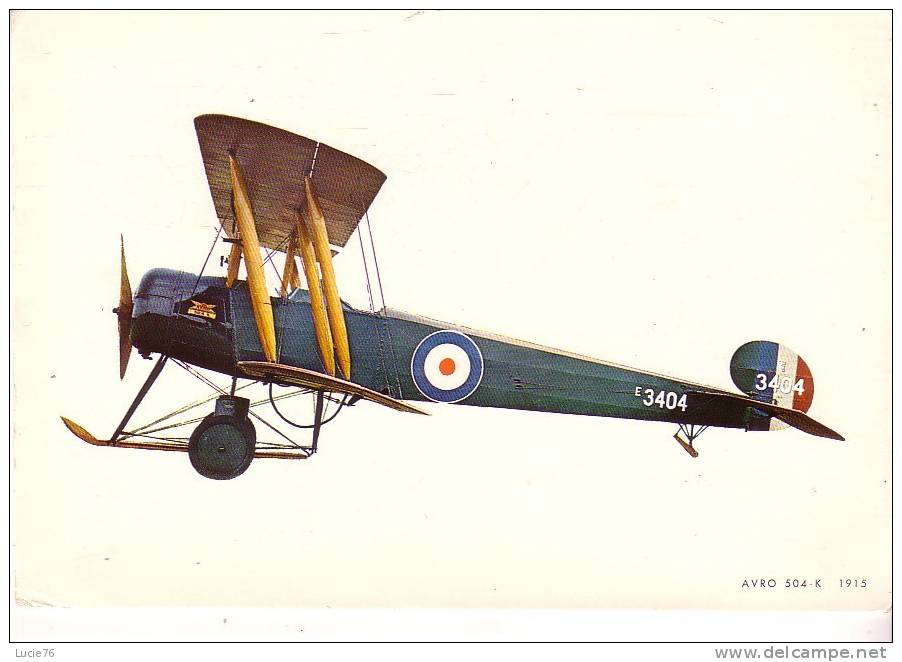 AVION  -  AVRO  504 K - 1915 - 1914-1918: 1ère Guerre