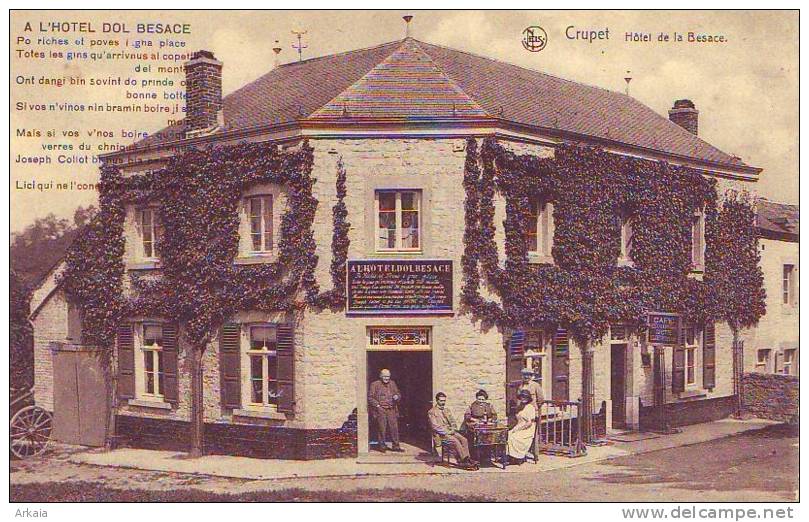 CRUPET = Hôtel De La Besace - Carte Animée (Nels + Thill) Vierge - Assesse