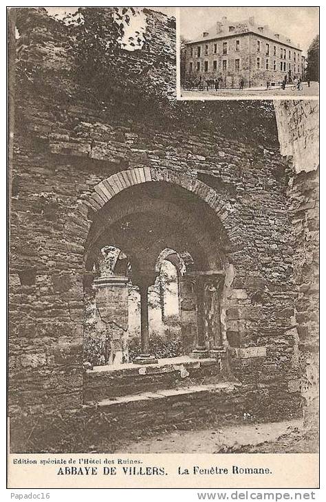 B - BW - Abbaye De Villers - La Fenêtre Romane - (précurseur - Non Circulée) - [Hôtel Des Ruines] - Villers-la-Ville