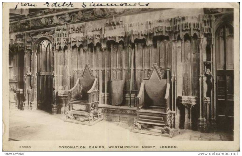 Londres. Royaume Uni. Coronation Chairs, Westminster, London. - Westminster Abbey