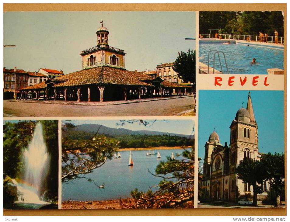 Revel St. Ferreol, La Halle, La Piscine, La Cascade, Le Lac, L'église - Revel