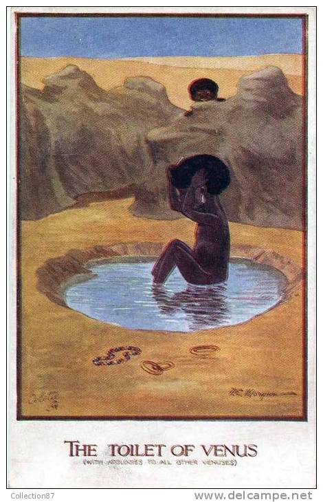 ILLUSTRATEUR RAPHAEL TUCK - JEUNE FILLE NOIRE AU BAIN - OILETTE - THE TOILET OF VENUS  N° 3137 - Tuck, Raphael