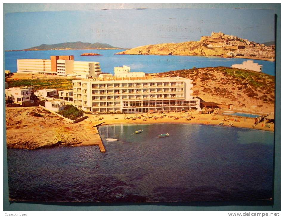 R.2676  BALEARES  ESPAÑA SPAIN  IBIZA  PLAYA DE TALAMANCA  HOTEL ARGOS  AÑOS 70  CIRCULADA  MAS EN MI TIENDA - Ibiza