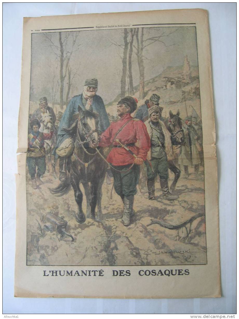 LE PETIT JOURNAL DIM-23-07-1916:GENERAL DE VILLARERT COMMANDANT D' ARMEE -L'HUMANITE DES COSAQUES PUBLICITES - Le Petit Journal