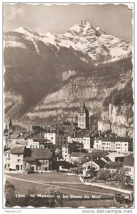 CH - VS - St. Maurice Et Les Dents Du Midi  - HMAK / CPSM (gelaufen / Circulée) - Saint-Maurice