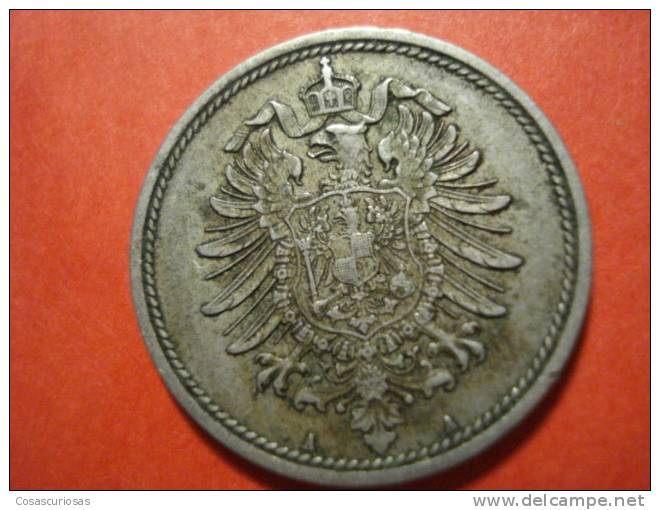 9182  DEUTSCHLAND GERMANY ALEMANIA    10  PFENNING      AÑO / YEAR  1875 A  MBC+/VF+ - 10 Pfennig