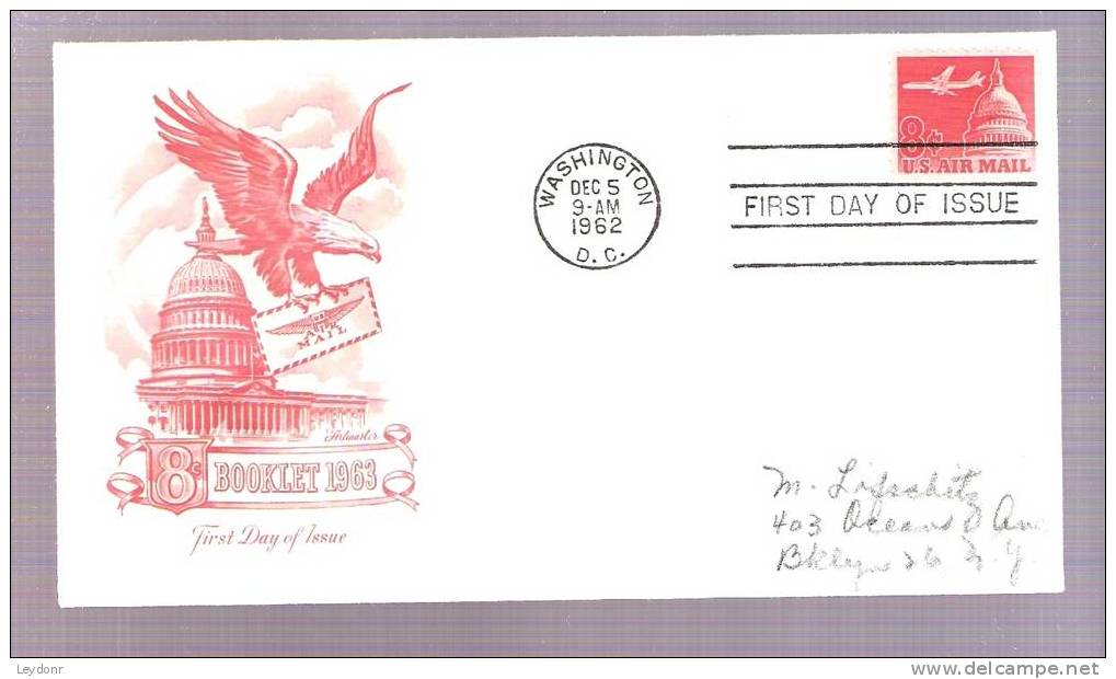 FDC Airmail 1962 Airplane Over Capital - 1961-1970