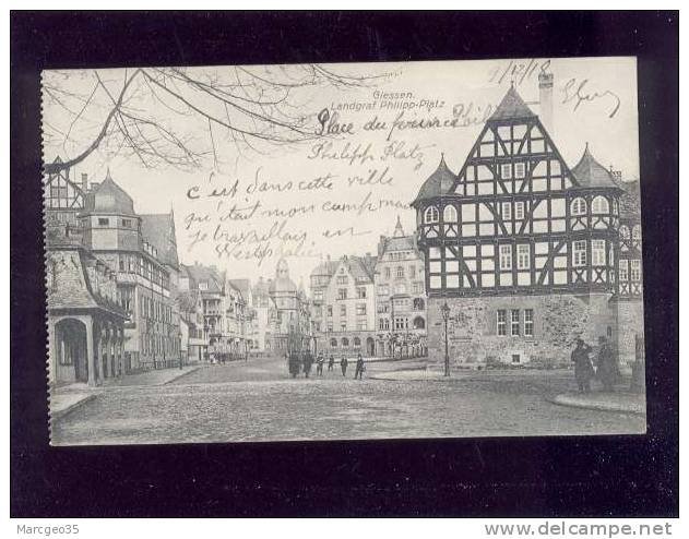 Giessen Landgraf Philipp Platz édit.kunstdruckereien Animée Belle Carte - Giessen