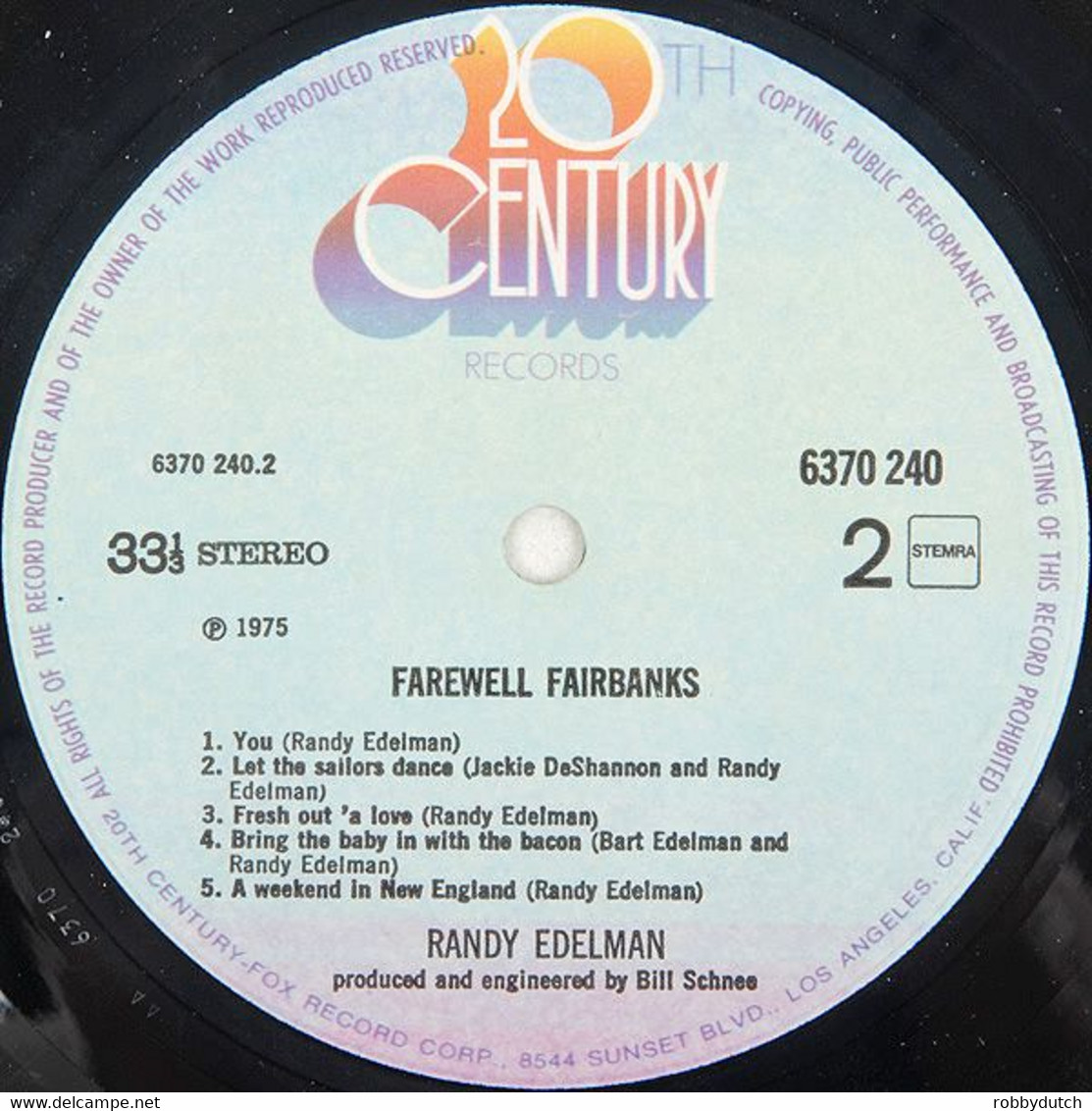 * LP * RANDY EDELMAN - FAREWELL FAIRBANKS (Holland 1975) - Andere - Engelstalig