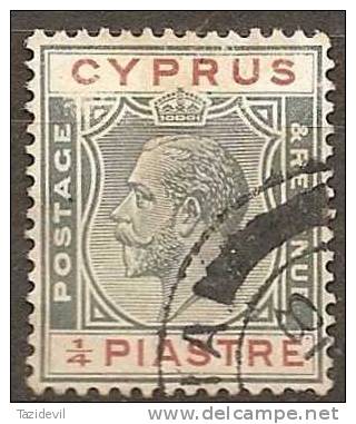 CYPRUS - 1924 ¼ Pi King George V. Scott 89. Used - Chypre (...-1960)