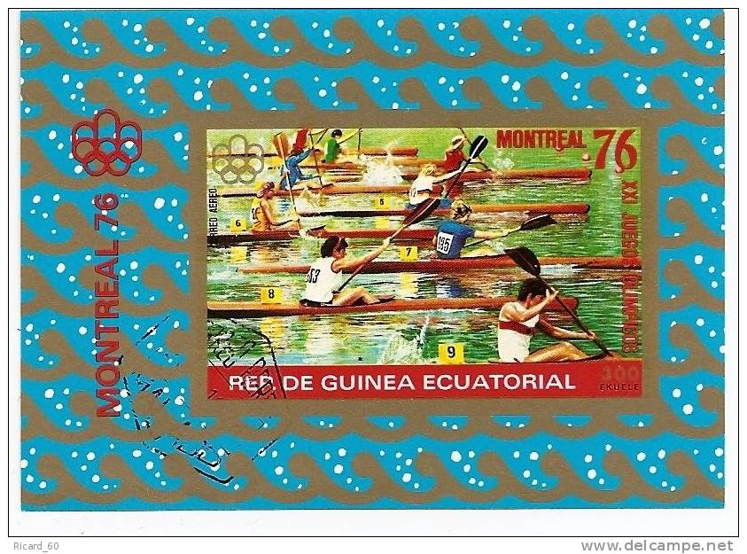 Bloc Corée De Guinée équatoriale: Jeux Olympiques De Montréal, Aviron, Régate - Ete 1976: Montréal