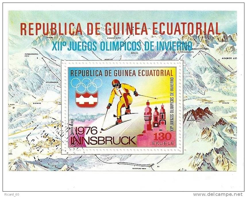 Bloc Corée De Guinée équatoriale: Jeux Olympiques D'innsbrück, Ski - Hiver 1976: Innsbruck