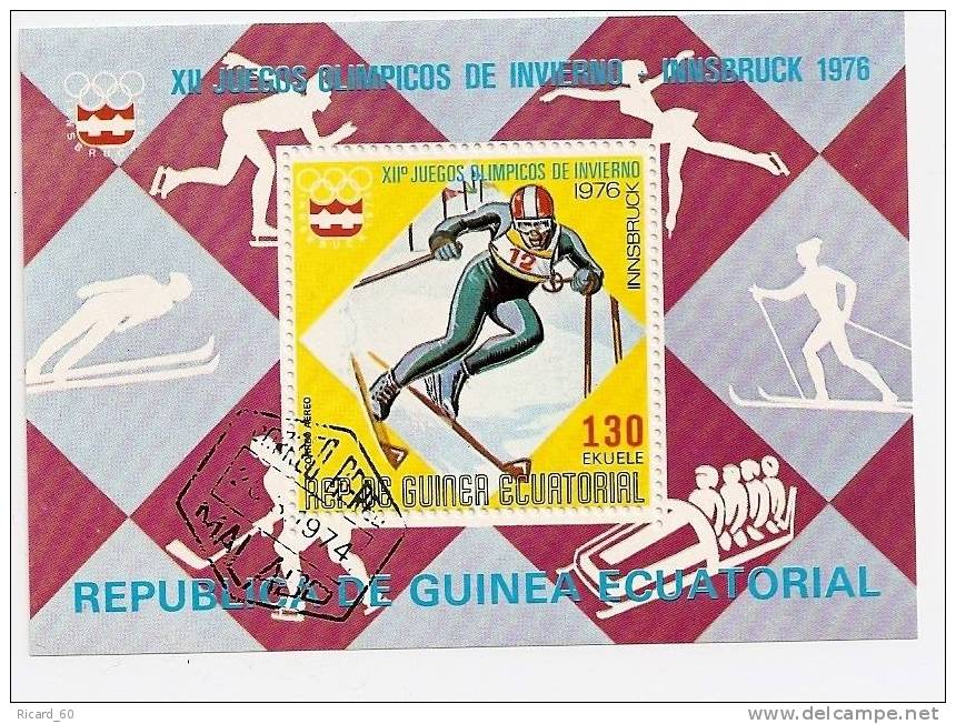 Bloc Corée De Guinée équatoriale: Jeux Olympiques D'innsbrück, Ski - Hiver 1976: Innsbruck