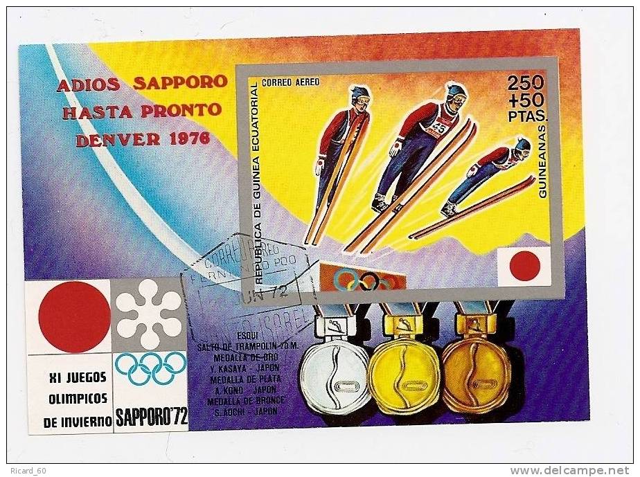 Bloc Corée De Guinée équatoriale: Jeux Olympiques De Sapporo,  Saut à Ski - Hiver 1972: Sapporo