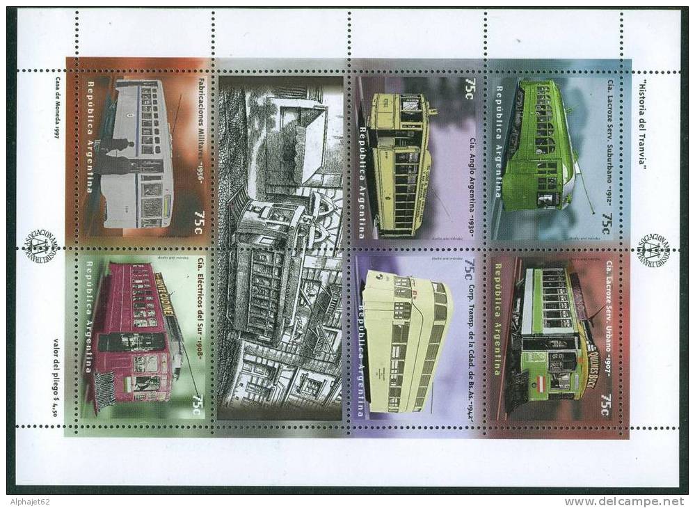 Tramways - ARGENTINE - Transports, Rail - N° 1971 à 1976 - 1997 - Oblitérés