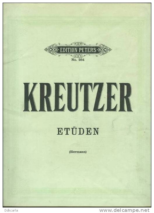 Oud Muziekboek - Etudes Ou Caprices Pour Violon Par R. Kreutzer Revus Par Fr. Hermann - Nouvelle Edition - Autres & Non Classés