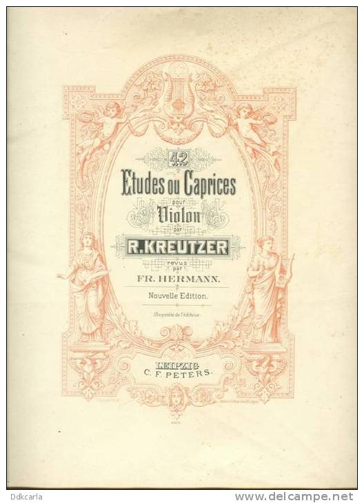 Oud Muziekboek - Etudes Ou Caprices Pour Violon Par R. Kreutzer Revus Par Fr. Hermann - Nouvelle Edition - Autres & Non Classés