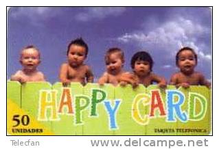 ESPAGNE PREPAID BEBES BABY BEAUTIFUL HAPPY CARD UT - Andere & Zonder Classificatie