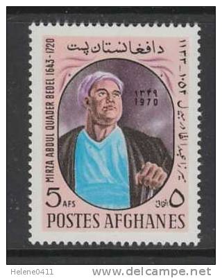 TIMBRE NEUF D´AFGHANISTAN - 250EME ANNIVERSAIRE DE LA MORT DU OPETE ABDUL QUADER BEDEL N° Y&T 915 - Ecrivains