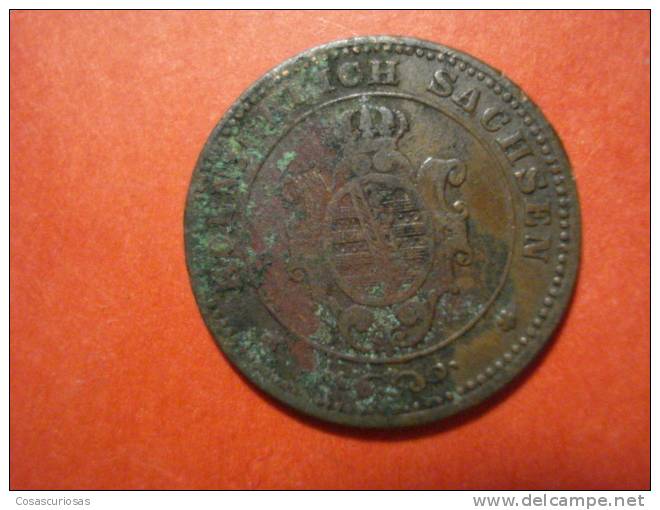 9194  SAXONY SACHSEN   DEUTSCHLAND GERMANY ALEMANIA   UN PFENNING     AÑO / YEAR 1863 B MBC/VF - Other & Unclassified