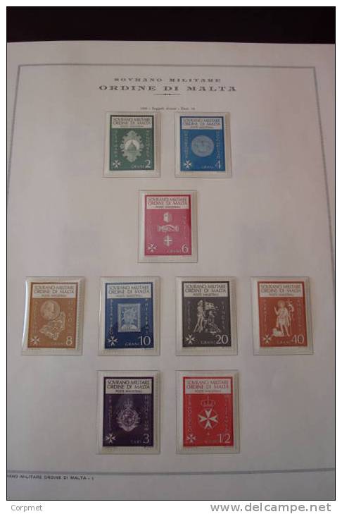 SOVRANO MILITARE ORDINE DI MALTA - Complete MINT (NH) 1966/1988 - Album Marini - + Blocchi +Segnatasse + Espressi + Fog - Collections (with Albums)