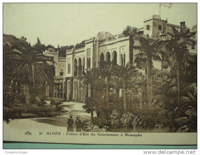 9496  ALGERIE  ARGELIA   ALGER   PALAIS D'ETE  AÑOS / YEARS / ANNI  1920 - Männer