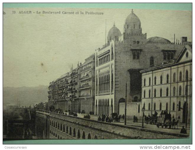 9506  ALGERIE  ARGELIA   ALGER LE BOULEVARD CARNOT  AÑOS / YEARS / ANNI  1910 - Hommes