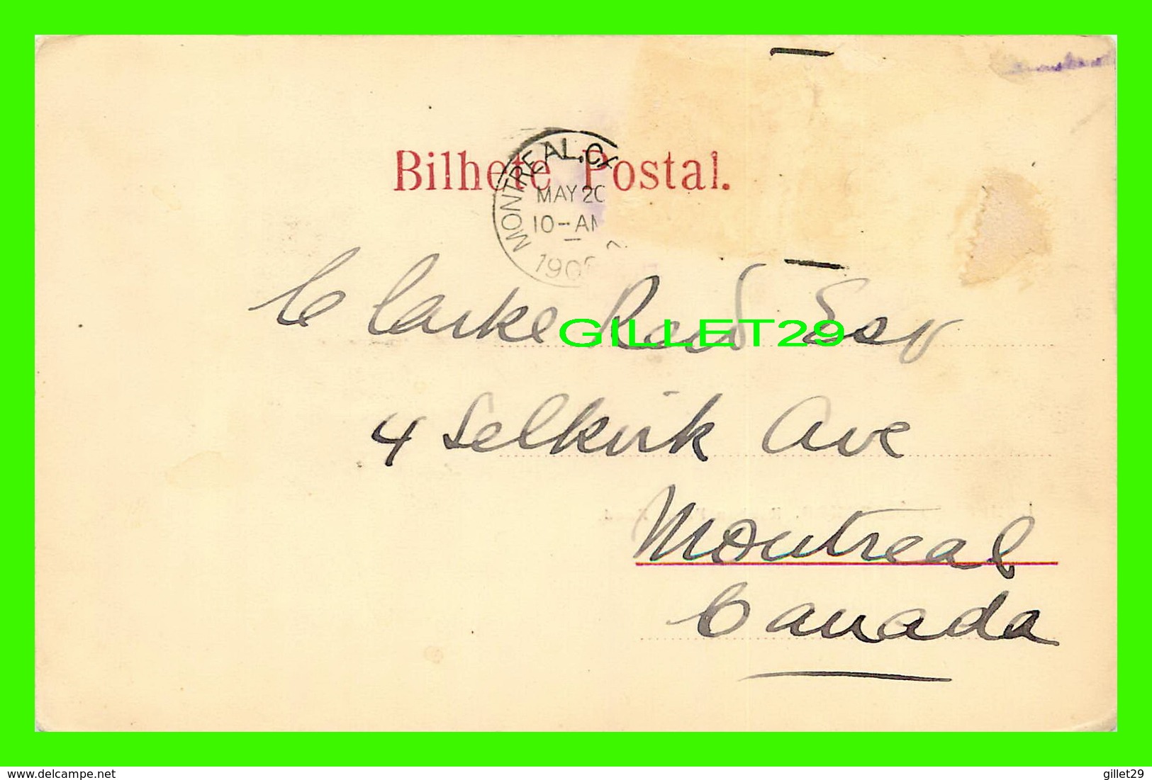 LOURENÇO MARQUES, MOZAMBIQUE - ANIMÉE - REUBEN POINT ROAD - CIRCULÉE EN 1906 - ENDOS NON DIVISÉ - - Mozambique