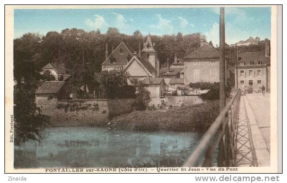 CPA DE PONTAILLER SUR SAONE - QUARTIER ST-JEAN - VUE DU PONT - Autres & Non Classés