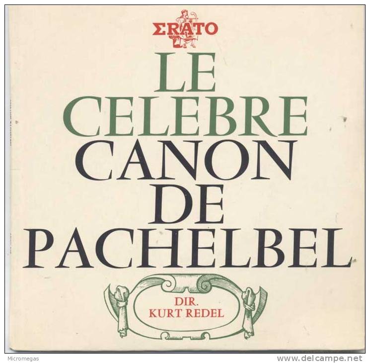 45T   Le Célèbre Canon De Pachelbel, Kurt Redel - Classical