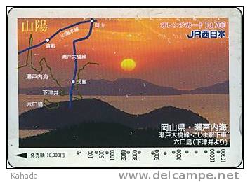 Japan Prepaidcard Sonnenuntergang Coucher Du Soleil Sunset - Paysages