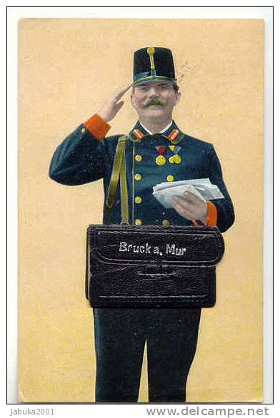 #046 AUSTRIA  BRUCK  A. MUR POSTMAN OLD POSTCARD - Altri & Non Classificati