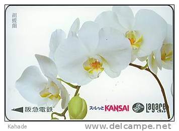 Japan Prepaidcard Blumen Flowers Fleurs Orchid - Landschaften