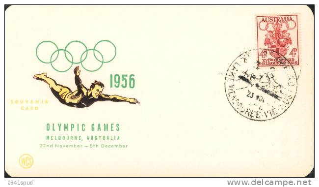 Jeux Olympiques 1956 Australia  Melbourne  Aviron Rowing Canottaggio  Sur Carte - Ete 1956: Melbourne