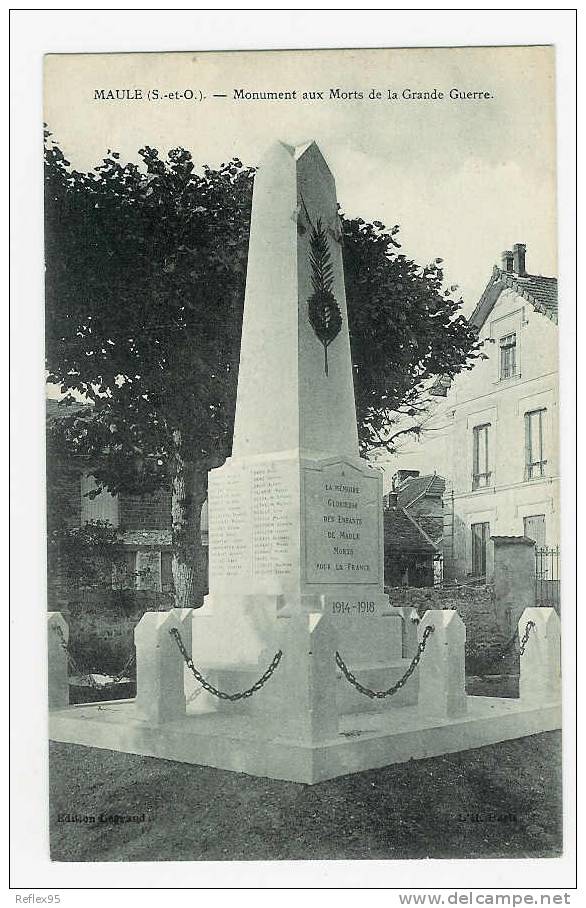 MAULE - Monument Aux Morts De La Grande Guerre - Maule