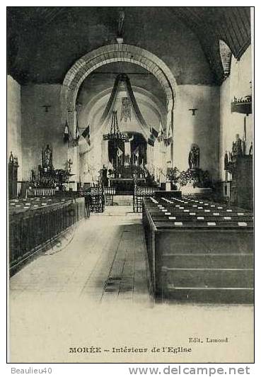 41   MORÉE    Inrérieur De L'Eglise.   Décorée De Drapeaux - Moree