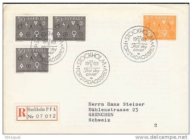 1963  Suéde Sweden  FDC  Ingeniorskonst - Covers & Documents